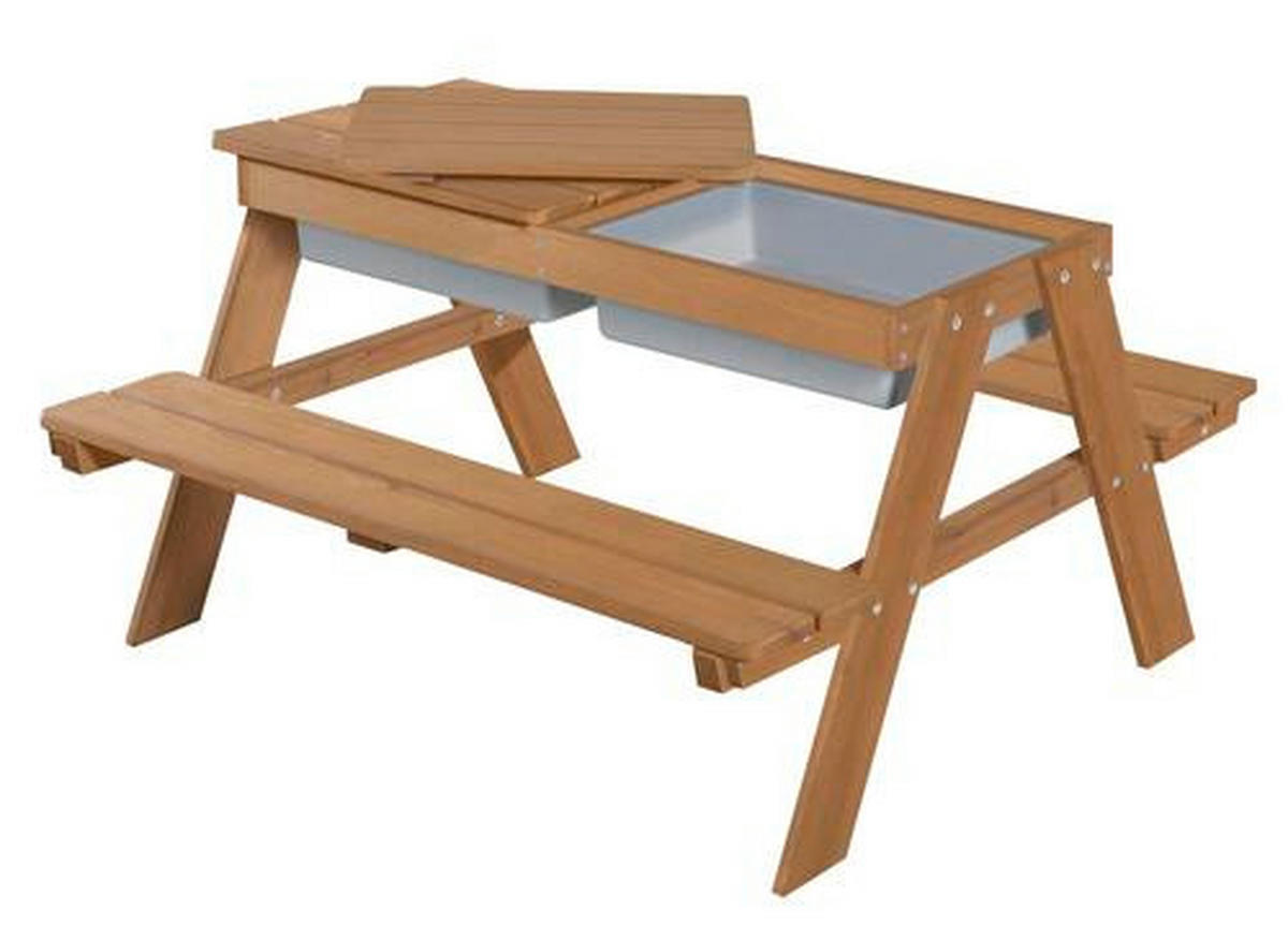 KINDER-GARTENSET Holz  - Teakfarben, Basics, Holz (89/50/85,5cm) - Roba
