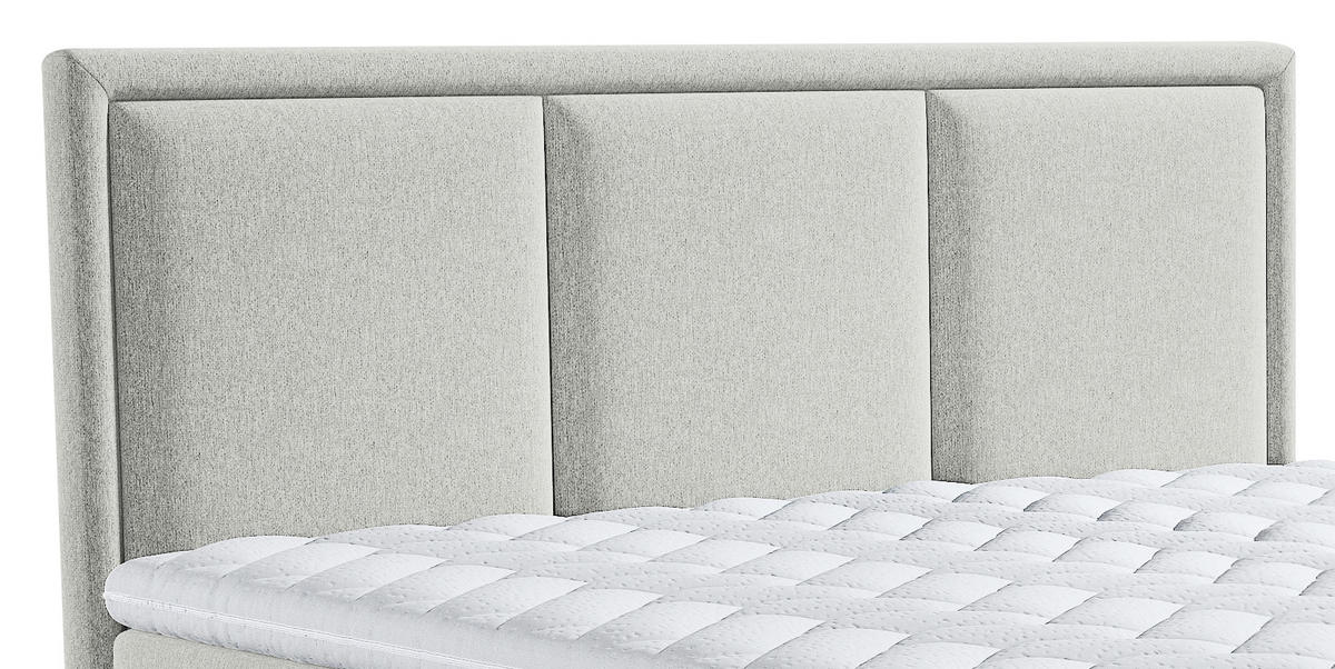 BOXSPRINGBETT 180/200 cm  in Hellgrau  - Hellgrau, Design, Kunststoff/Textil (180/200cm) - MID.YOU