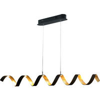 LED-HÄNGELEUCHTE Helix   - Goldfarben/Schwarz, Design, Metall (120/125/13,5cm)