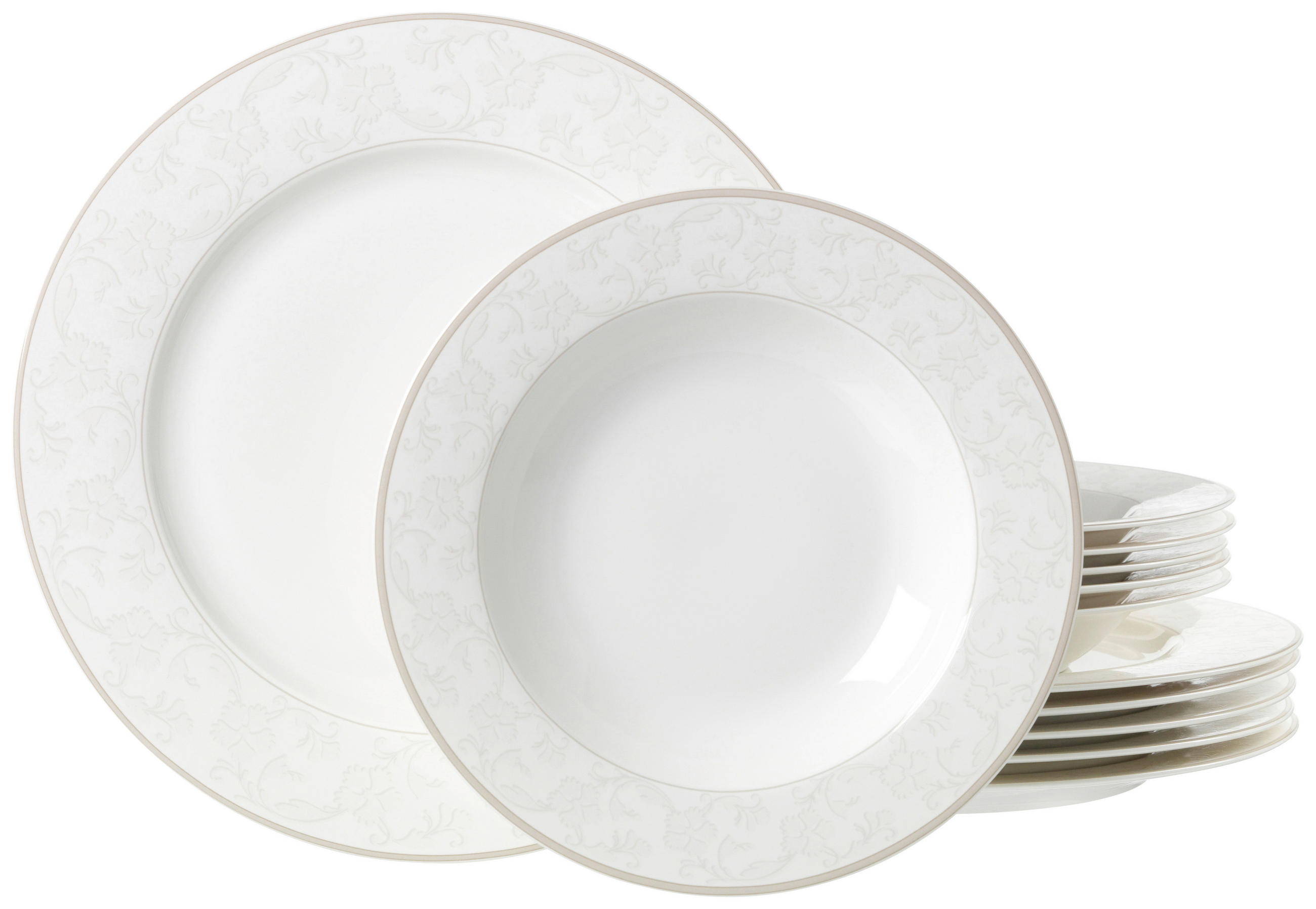 TAFELSERVICE Beige 12-teilig Isabella  - Beige, Basics, Keramik - Ritzenhoff Breker