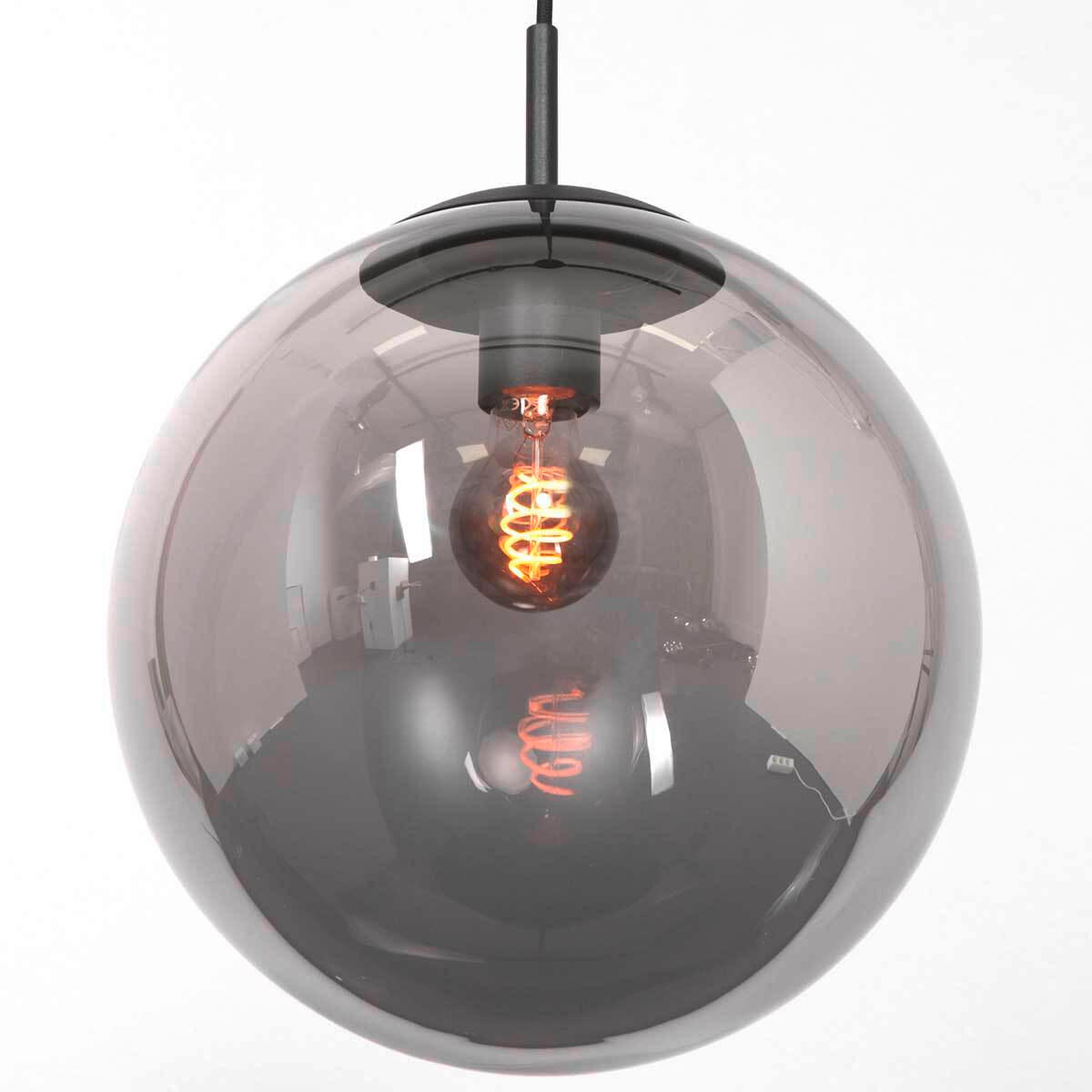 PENDELLEUCHTE 20/30-170 cm  - Schwarz, KONVENTIONELL, Glas/Metall (20/30-170cm)