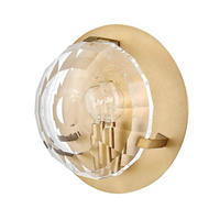 VÄGGLAMPA Quintiesse   - mässingsfärgad, Design, metall/glas (22/22/10,5cm) - Elstead Lighting
