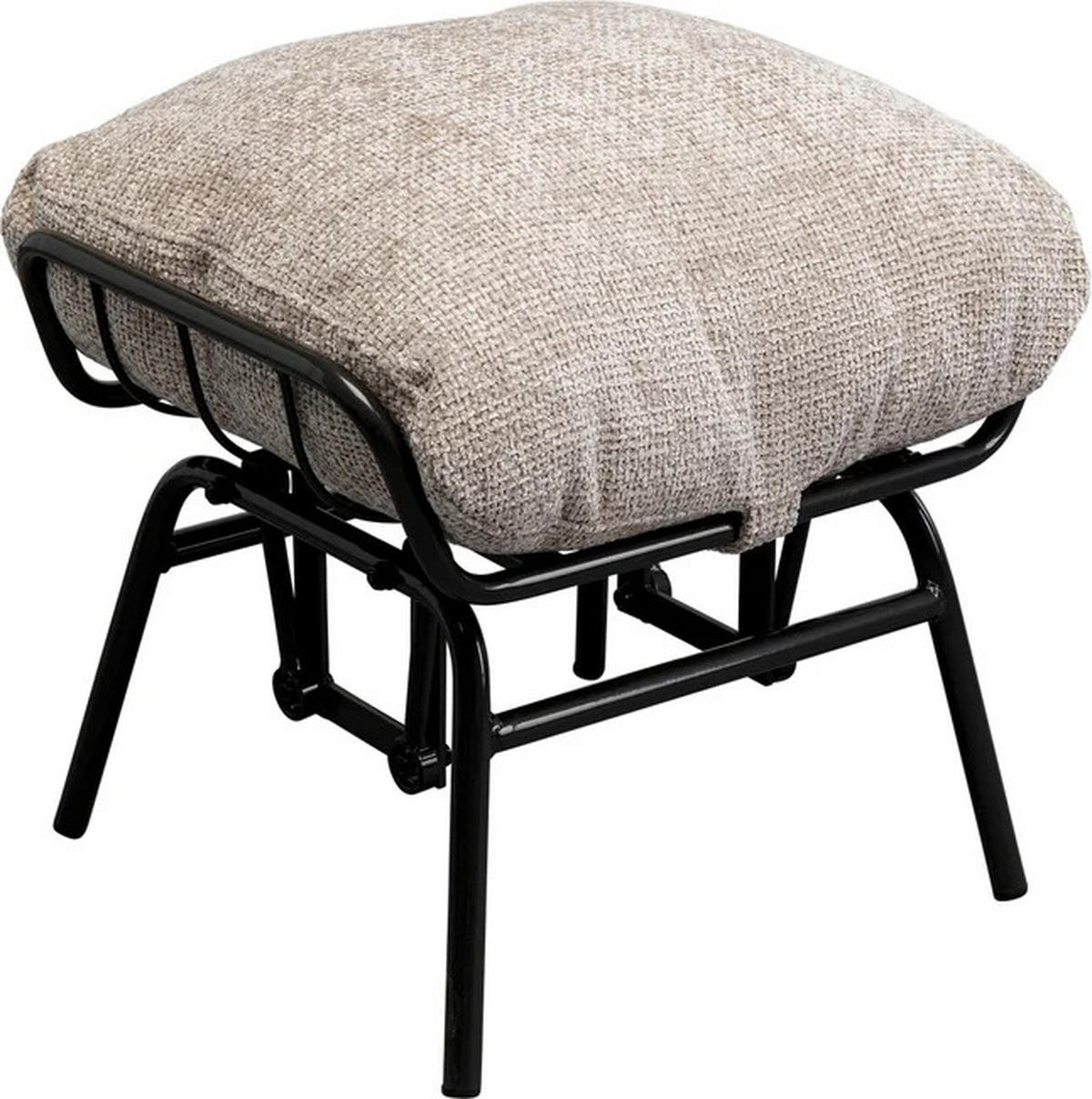 SESSELSET in Mikrofaser Schwarz, Beige  - Beige/Schwarz, Design, Textil/Metall (83/97/106cm) - Kare-Design