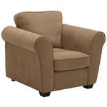 SESSEL in Chenille Goldbraun - Goldbraun/Schwarz, KONVENTIONELL, Kunststoff/Textil (106/88/86cm) - Carryhome