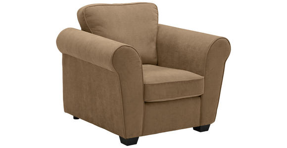 SESSEL in Chenille Goldbraun  - Goldbraun/Schwarz, KONVENTIONELL, Kunststoff/Textil (106/88/86cm) - Carryhome