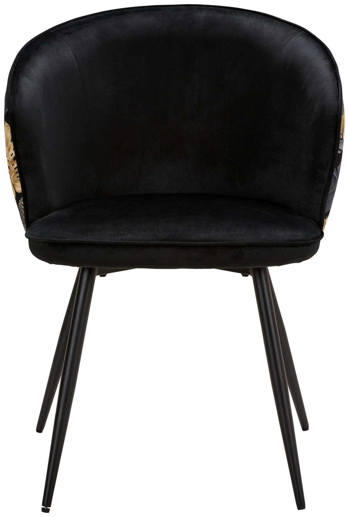 CHAISE ACCOUDOIRS  in Eisen Samt  - Goldfarben/Schwarz, Modern, Holz/Textil (60/81/60cm) - MID.YOU