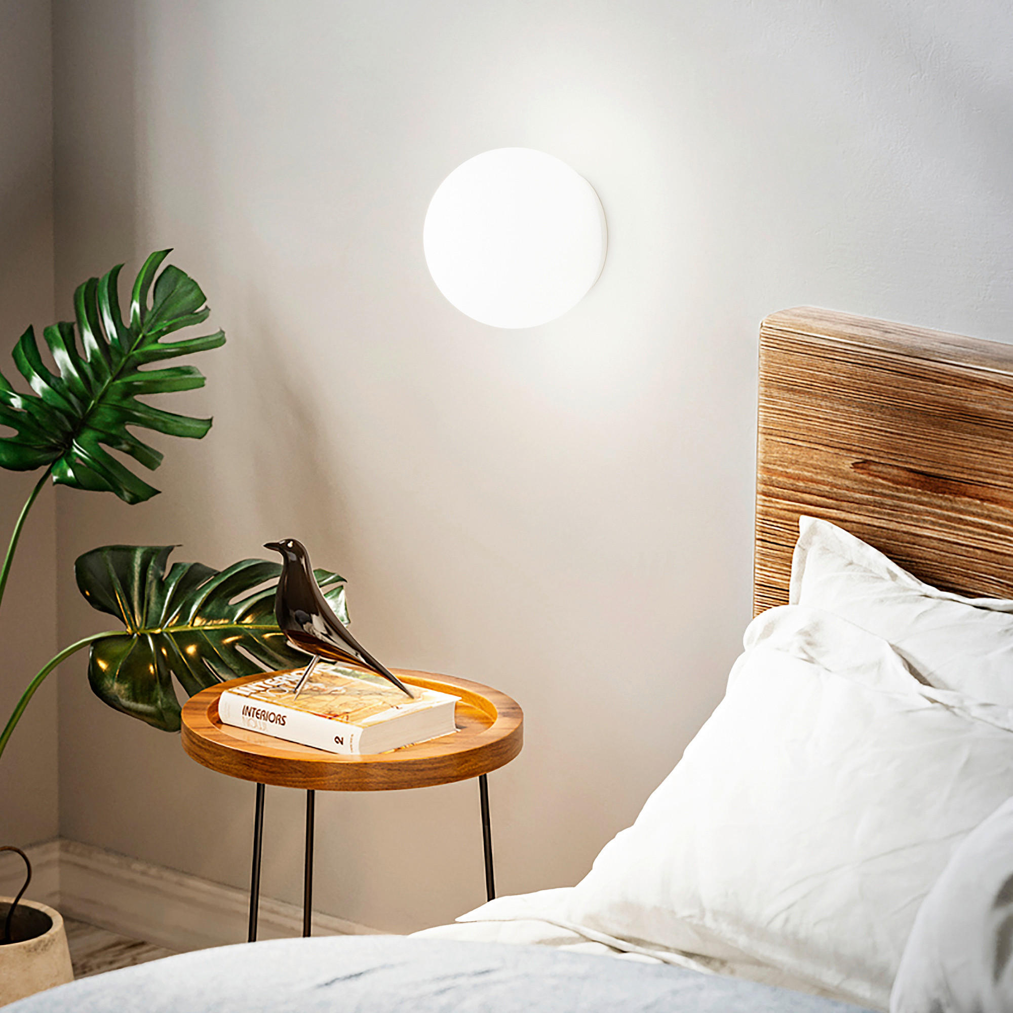 WANDLEUCHTE Mapa Bianco 30/30 cm   - Weiß, Basics, Glas (30/30cm) - Ideal Lux