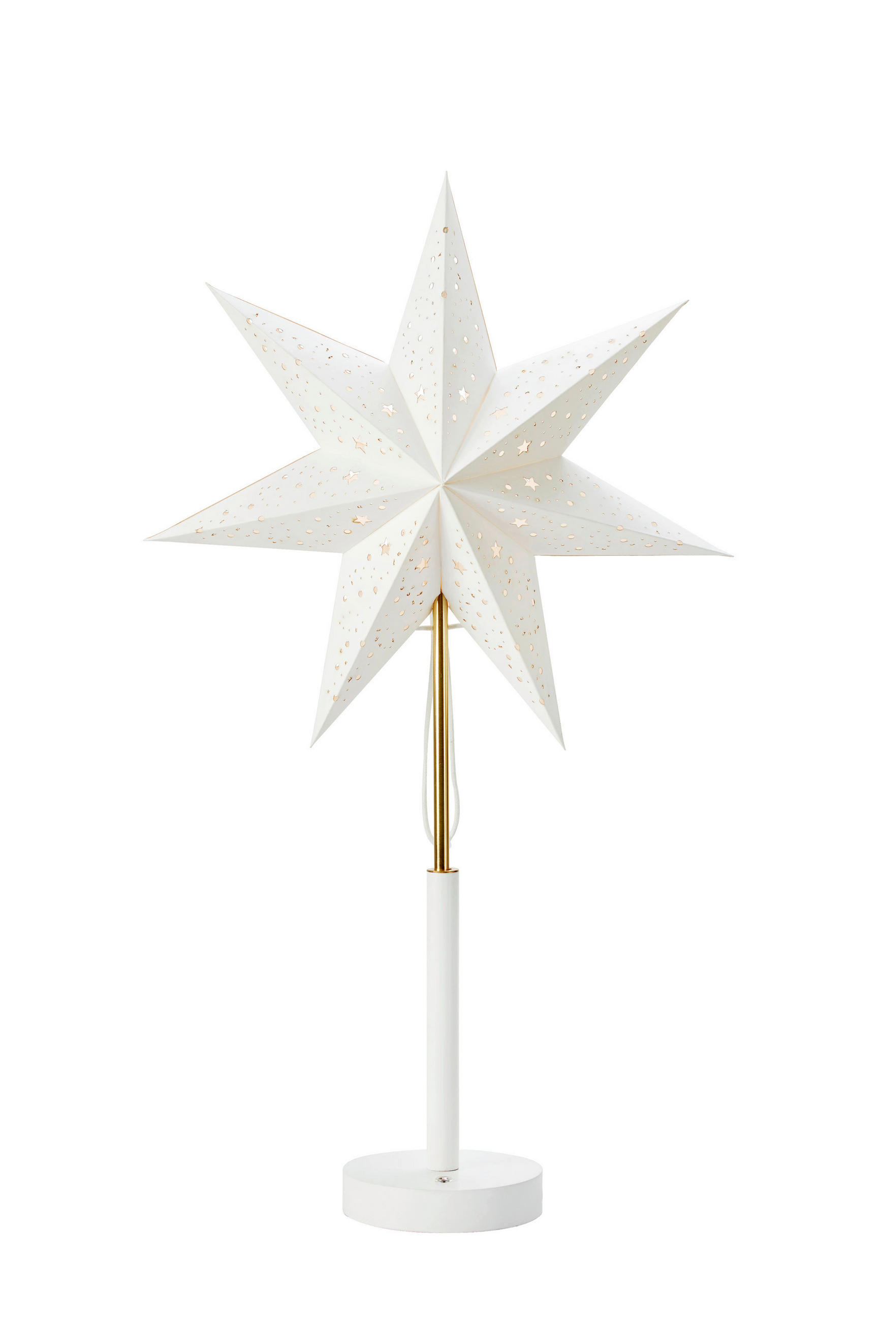 LED-DEKOLEUCHTE NOELLA 35/62/15 cm  - Messingfarben/Weiß, Trend, Holz/Papier (35/62/15cm) - Markslöjd