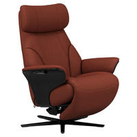 RELAXSESSEL Flachgewebe Relaxfunktion, Kopfteilverstellung, Fußteilverstellung, Rücken echt    - Rot/Schwarz, Design, Holz/Textil (86/116/87cm) - Stressless