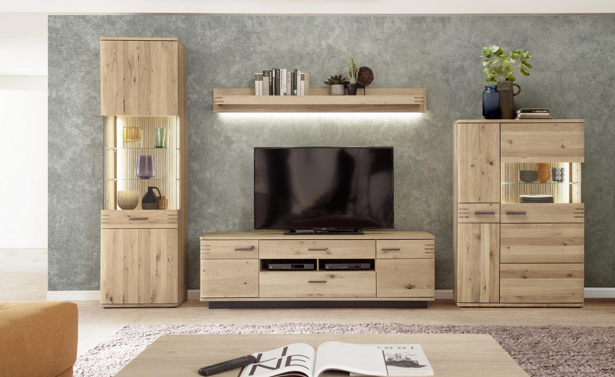 HÖG BYRÅ  i 90/136/37 cm  - svart/antracit, Design, metall/trämaterial (90/136/37cm) - Livetastic