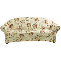 3-SITZER-SOFA in Flachgewebe Gelb, Rot, Beige  - Gelb/Beige, Design, Holz/Textil (202/85/81cm) - Max Winzer