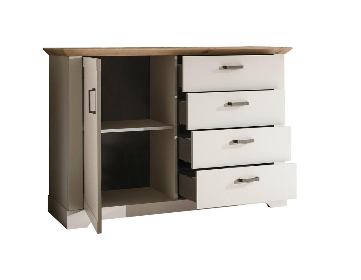 SIDEBOARD  128/88/42 cm 4 Schublade(n)  - Champagner/Bronzefarben, LIFESTYLE, Holzwerkstoff/Metall (128/88/42cm) - Landscape