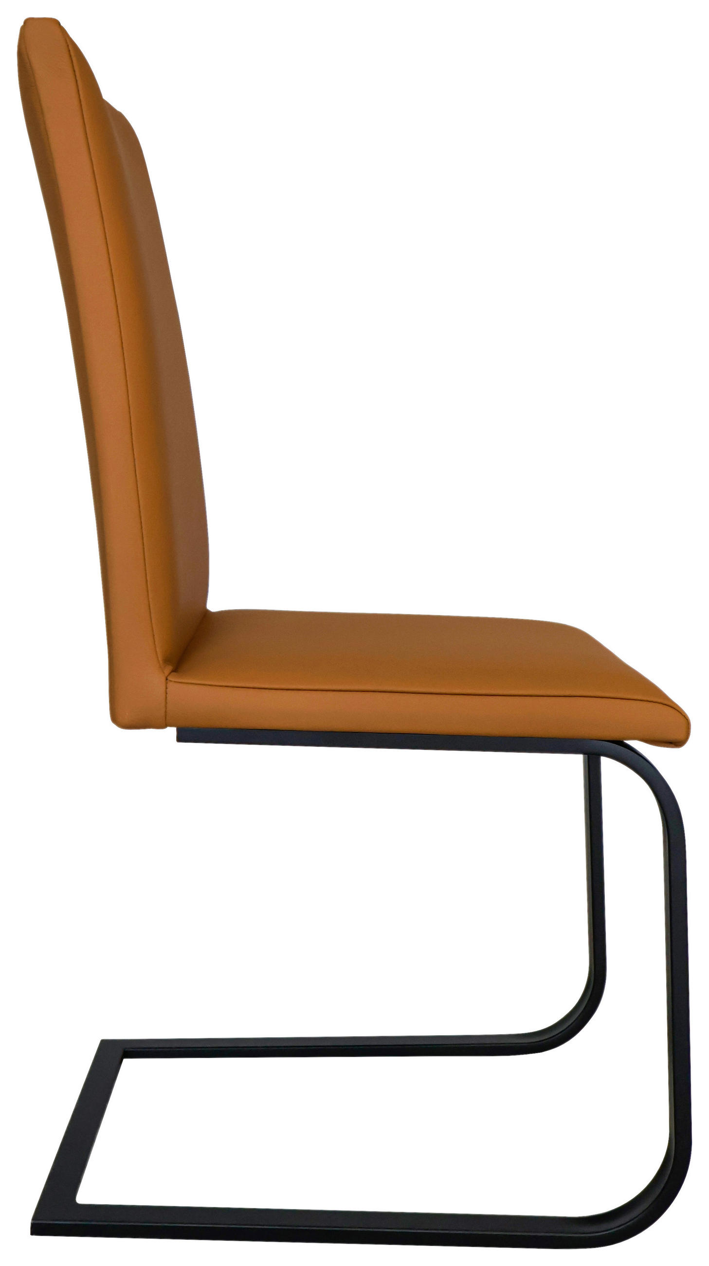 SZÁNKÓTALPAS SZÉK bőr barna  - barna/fekete, Basics, bőr/fém (59/98/43cm) - Andante