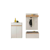GARDEROBE 4-teilig  in 185/200/40 cm  - Eiche Wotan/Weiß, Design, Holzwerkstoff/Textil (185/200/40cm) - Modante
