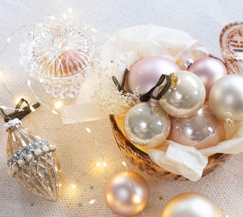 CHRISTBAUMKUGEL-SET 2,5 cm 24-teilig  - Perlmutt, KONVENTIONELL, Glas (2,5cm)