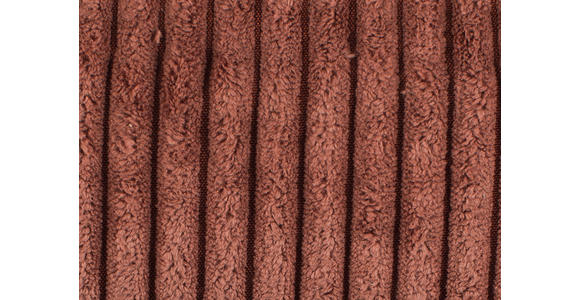 RELAXLIEGE in Cord Rotbraun - Rotbraun/Schwarz, Design, Textil/Metall (87/93/188cm) - Xora