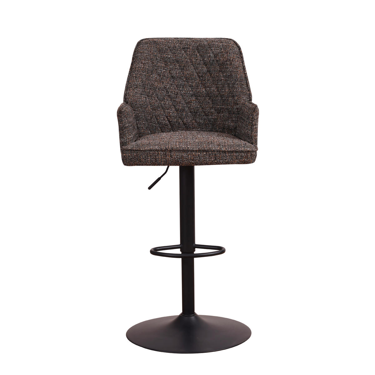 SADA BAROVÝCH ŽIDLÍ 2 kusy - černá/tmavě šedá, Moderní, kov/textil (54/100/58cm) - MID.YOU