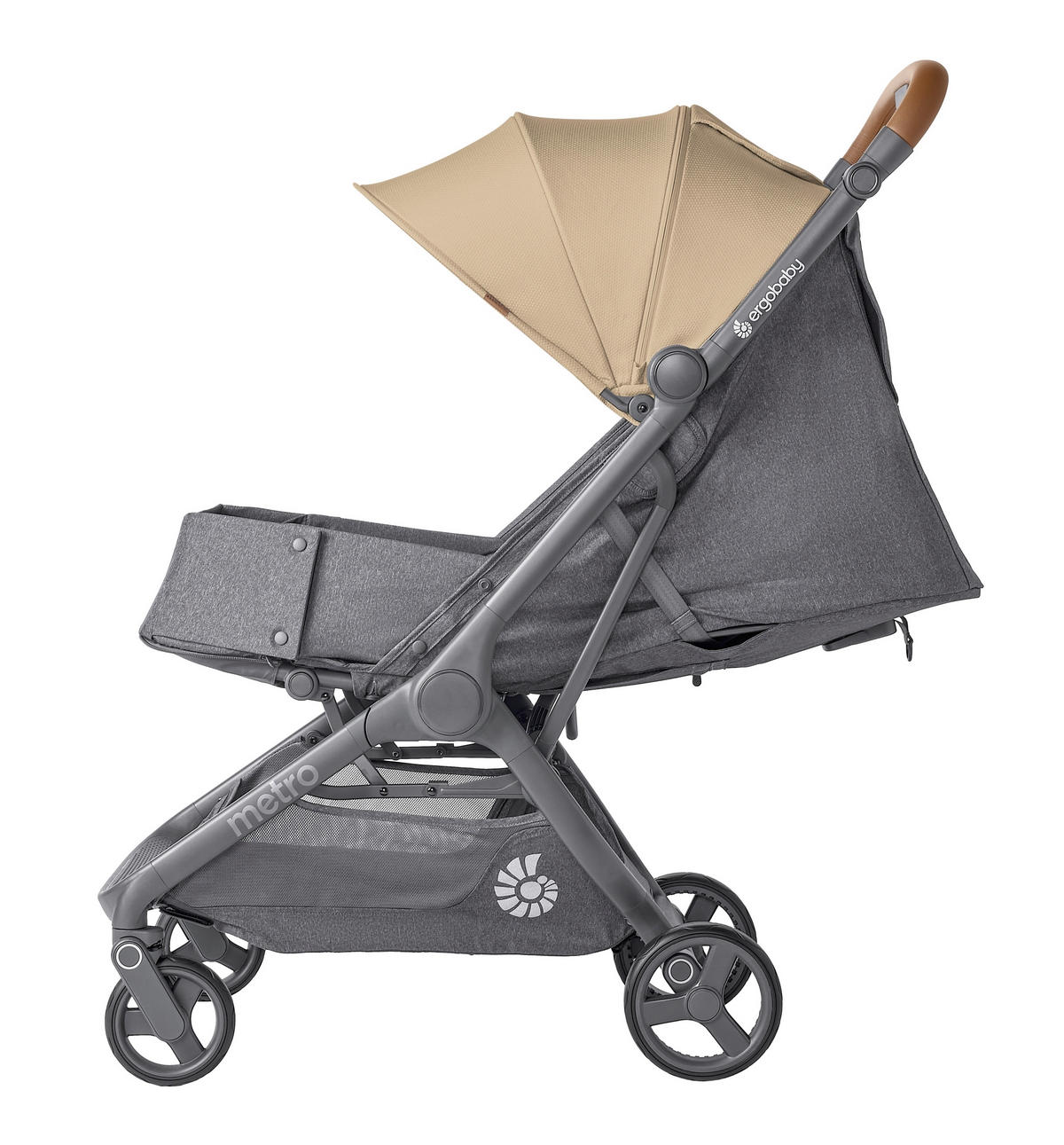 KIŠOBRAN KOLICA  METRO 3 DELUXE  - zlatno-braon, Osnovno, metal/tekstil (23/44cm) - Ergo Baby