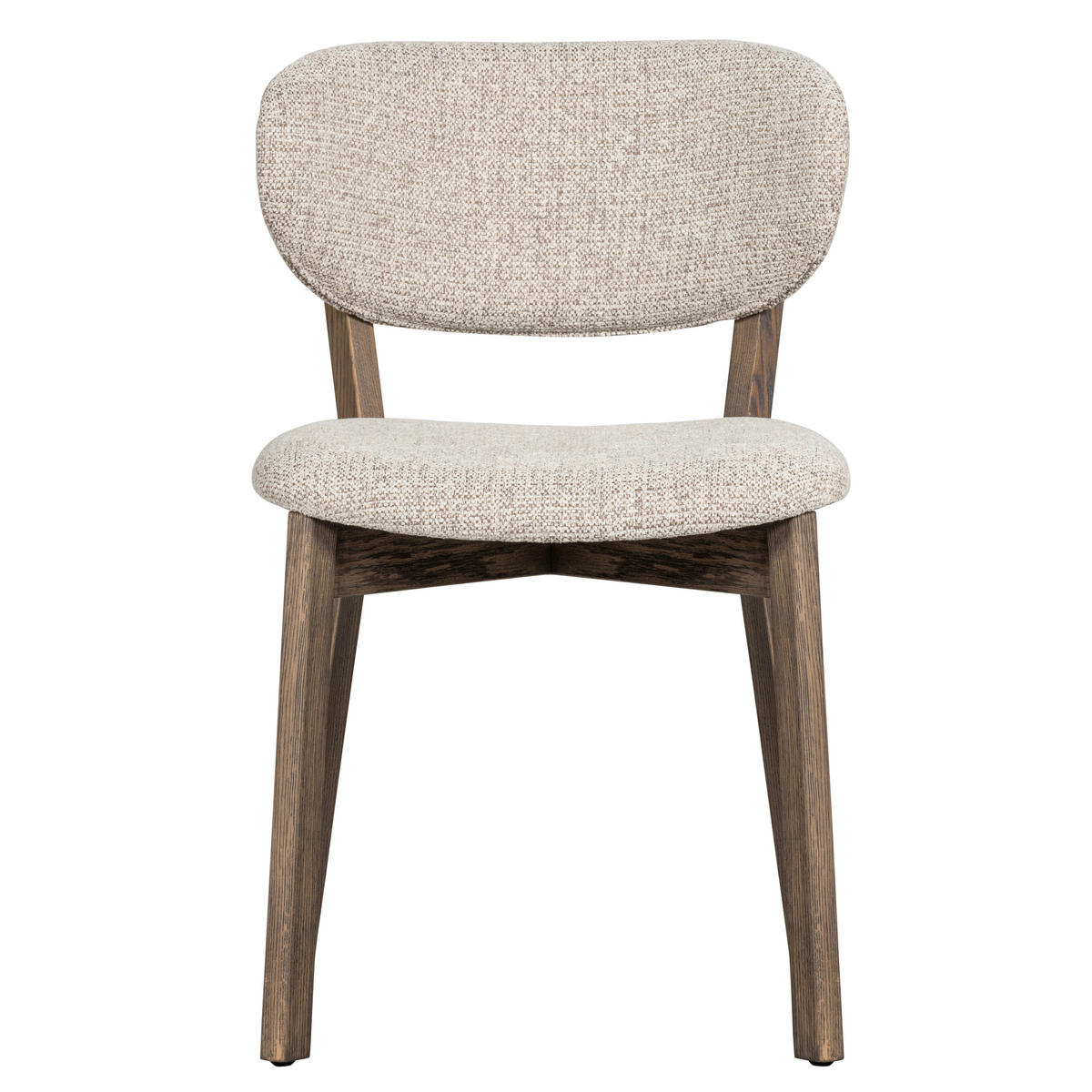 STUHL-SET 2 Stück  Webstoff  - Dunkelbraun/Naturfarben, MODERN, Holz/Textil (51/82/60cm) - Livetastic