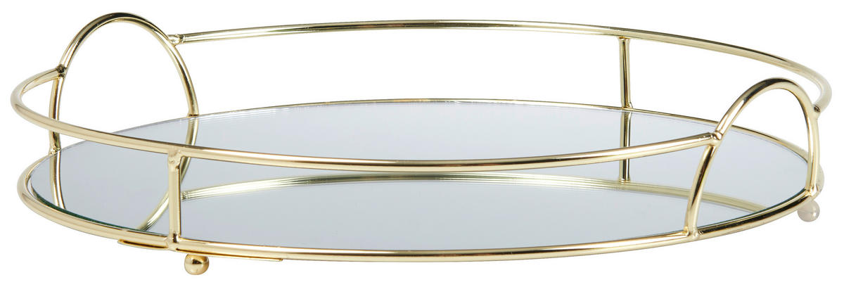 DEKOTABLETT 29/6 cm    - Goldfarben, LIFESTYLE, Metall (29/6cm)