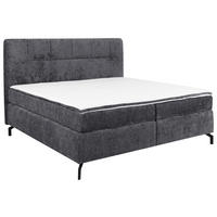 BOXSPRINGBETT 180/200 cm  in Anthrazit  - Anthrazit/Schwarz, Design, Textil/Metall (180/200cm) - Esposa