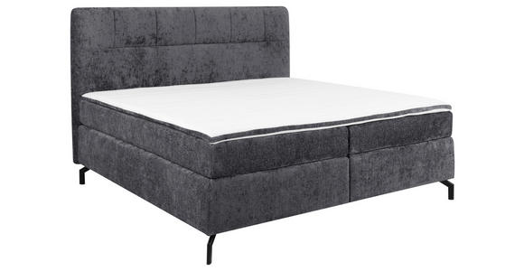 BOXSPRINGBETT 180/200 cm  in Anthrazit  - Anthrazit/Schwarz, Design, Textil/Metall (180/200cm) - Esposa