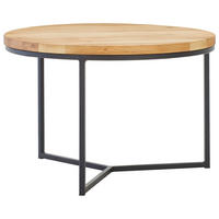 COUCHTISCH in Holz 60/60/37 cm  - Eichefarben/Schwarz, Design, Holz/Metall (60/60/37cm) - Linea Natura