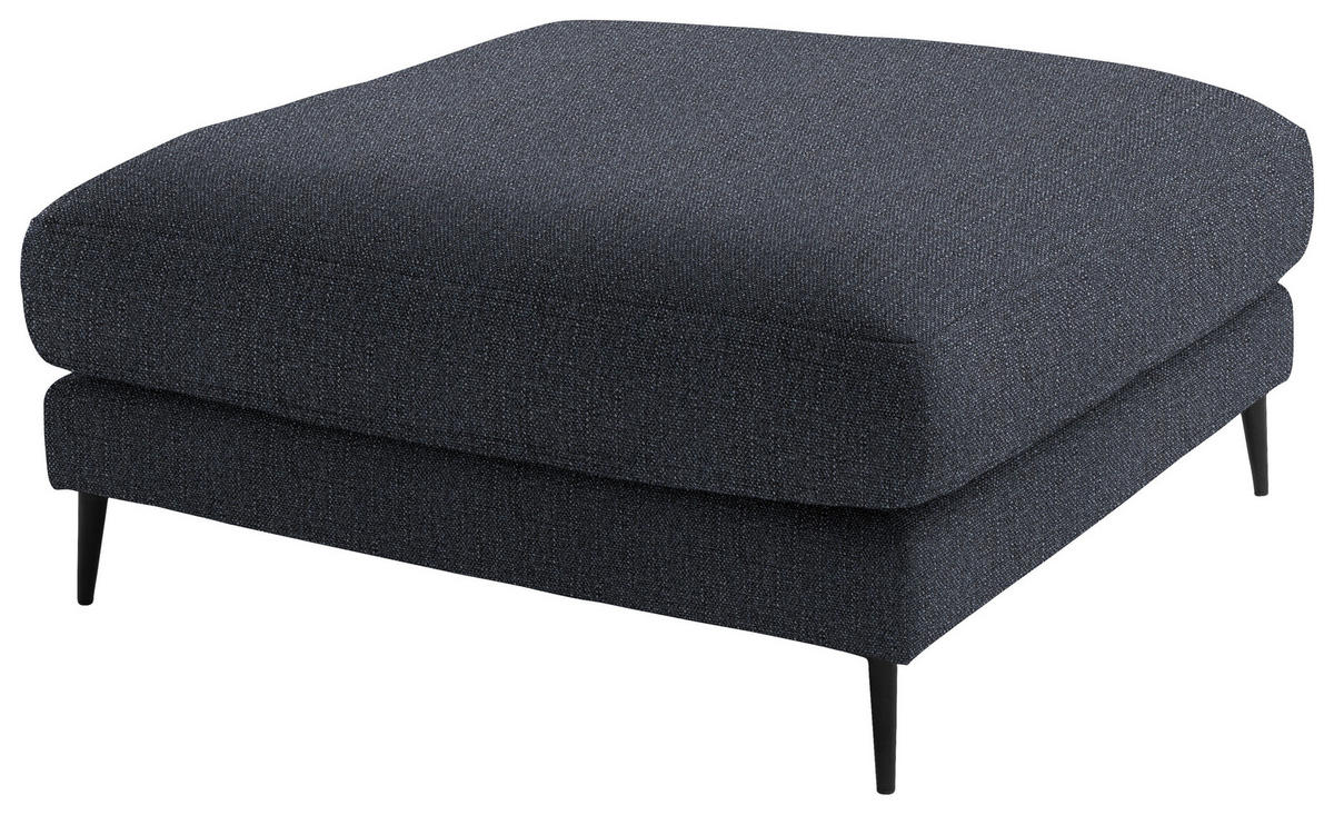 ECKSOFA in Flachgewebe Dunkelgrau  - Dunkelgrau/Schwarz, Design, Textil/Metall (177/253cm) - Dieter Knoll
