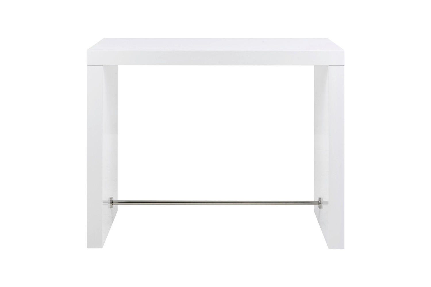 ESSTISCH rechteckig Weiß Hochglanz  - Weiß Hochglanz, MODERN, Holzwerkstoff (130/60/105cm) - Livetastic