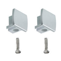 SCHIENENSYSTEM-ENDKAPPEN URail 2,1/1,3/1,8 cm  - Chromfarben, Design, Kunststoff (2,1/1,3/1,8cm) - Paulmann