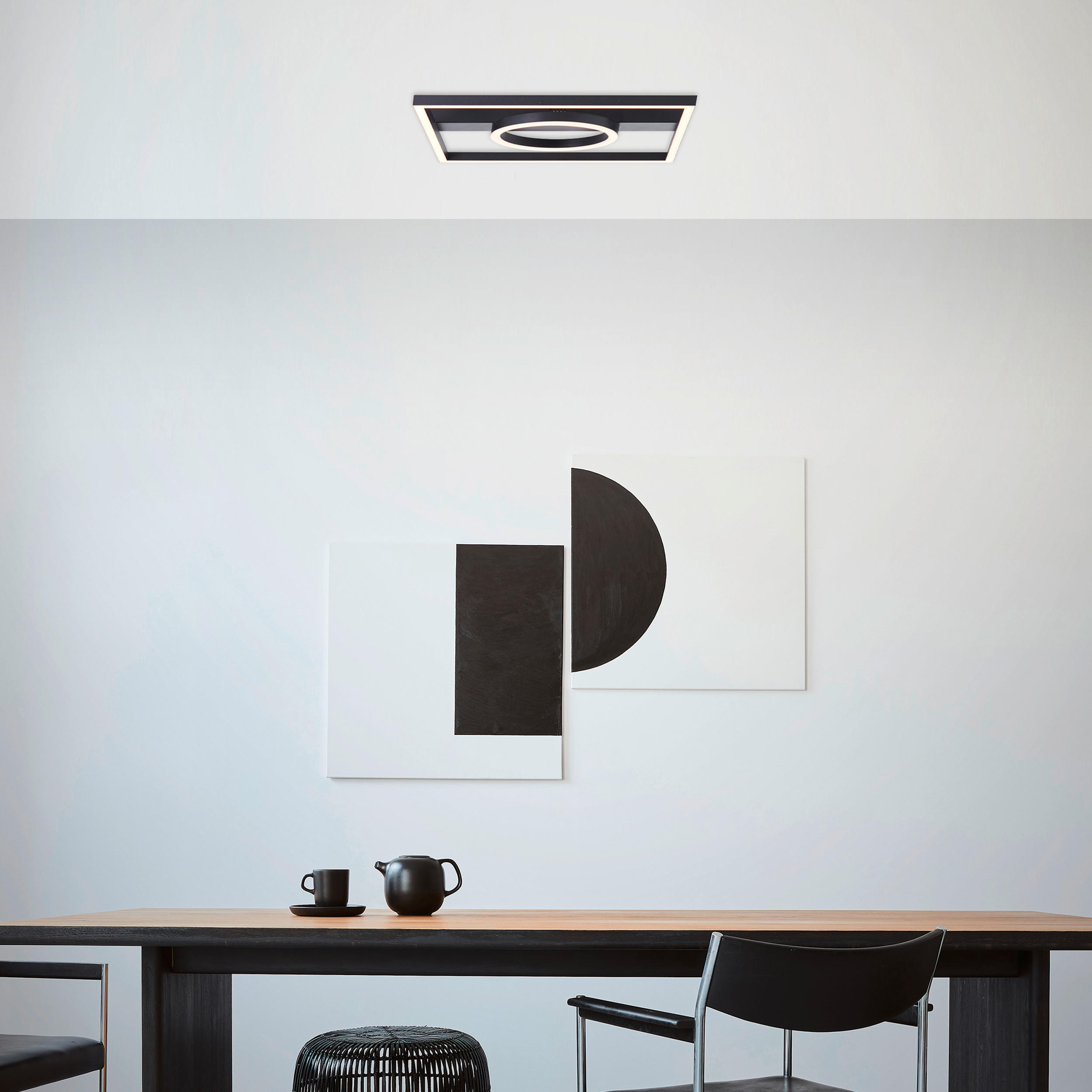 LED-PANEEL  - Schwarz, Design, Kunststoff/Metall (5/40/40cm) - Brilliant