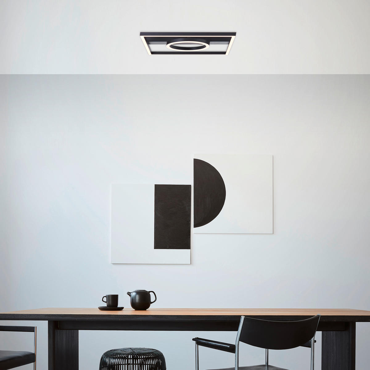 LED-PANEEL  - Schwarz, Design, Kunststoff/Metall (5/40/40cm) - Brilliant