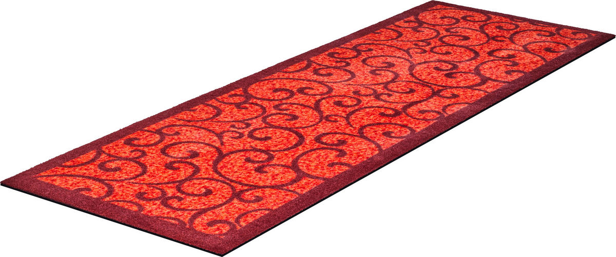LÄUFER 60/180 cm Grillo Anthrazit, Rot  - Anthrazit/Rot, LIFESTYLE, Kunststoff/Textil (60/180cm) - Grund