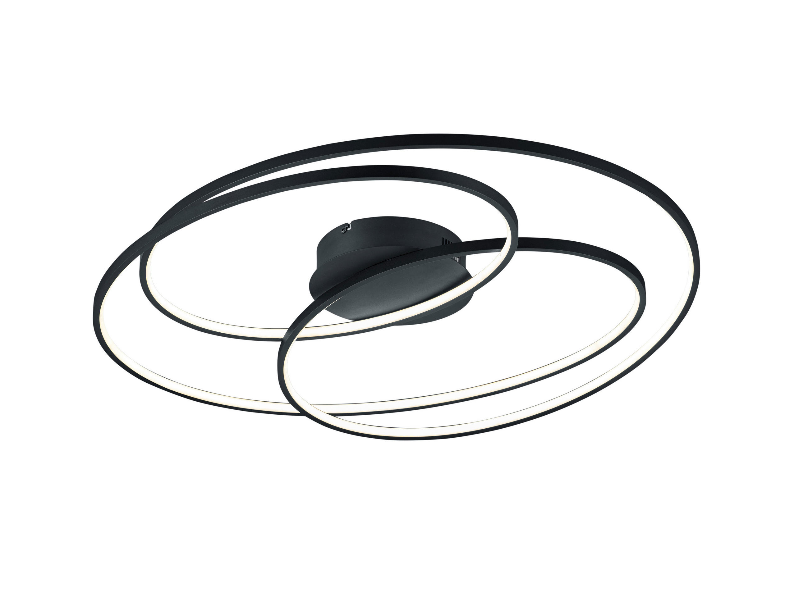 Trio Leuchten Led-Deckenleuchte Gale Schwarz 14 cm