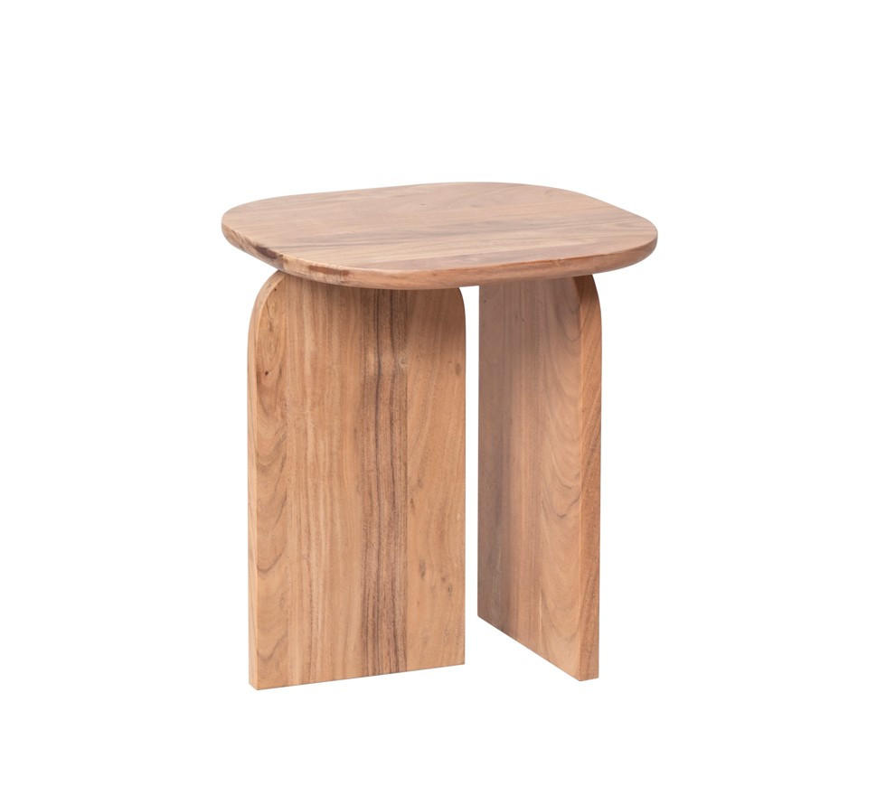 BEISTELLTISCH 45/50/40 cm Akazie vollmassiv Naturfarben quadratisch  - Naturfarben, KONVENTIONELL, Holz (45/50/40cm) - Livetastic