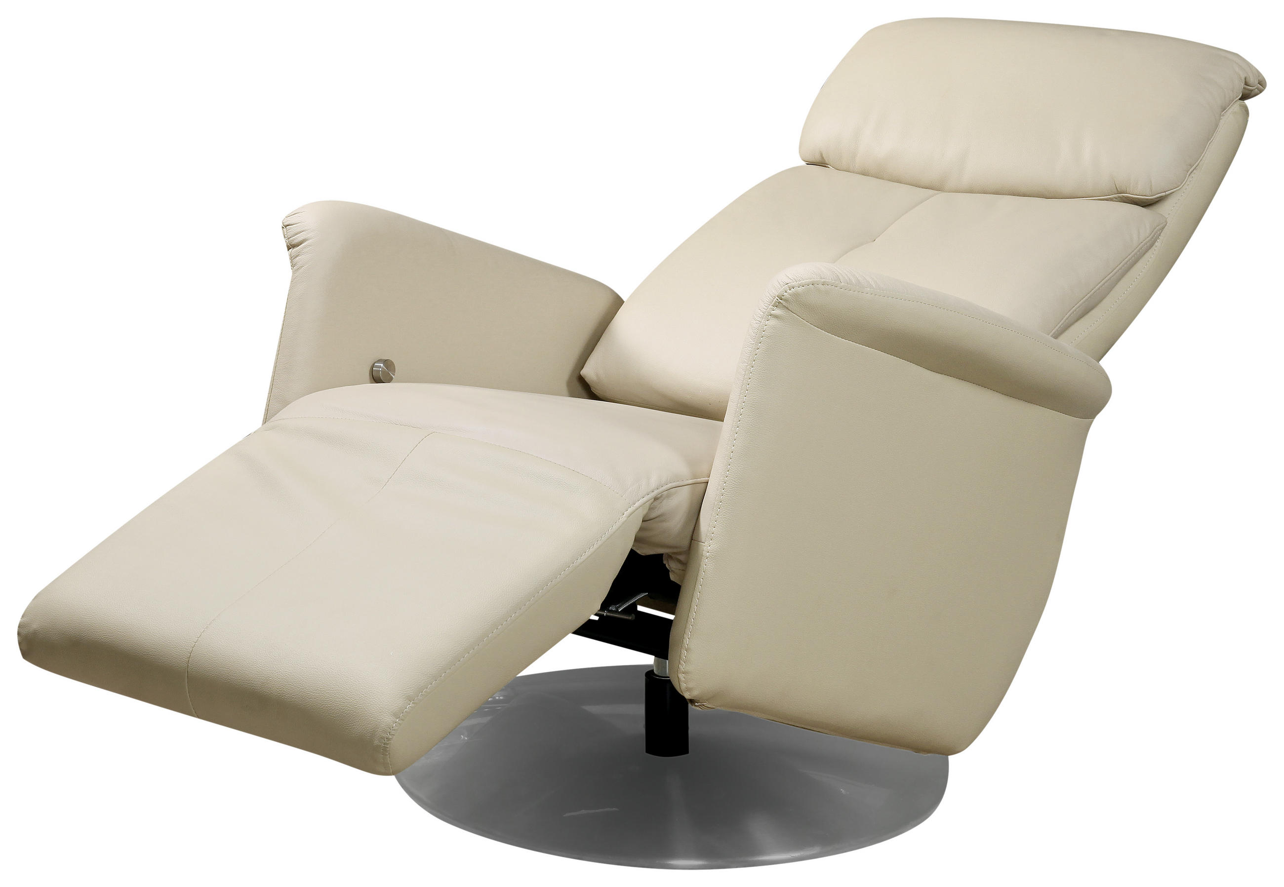 TV-FOTELJ, bež tekstil - barve kroma/bež, Design, kovina/tekstil (82/95/120cm) - Xora