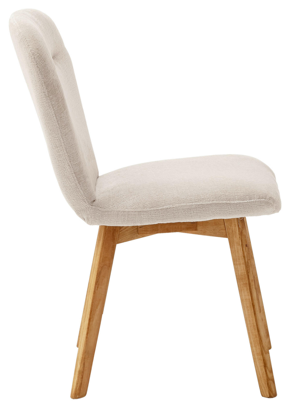 STUHL in Textil, Holz Weiß  - Eichefarben/Weiß, Design, Holz/Textil (50/88/64cm) - Livetastic