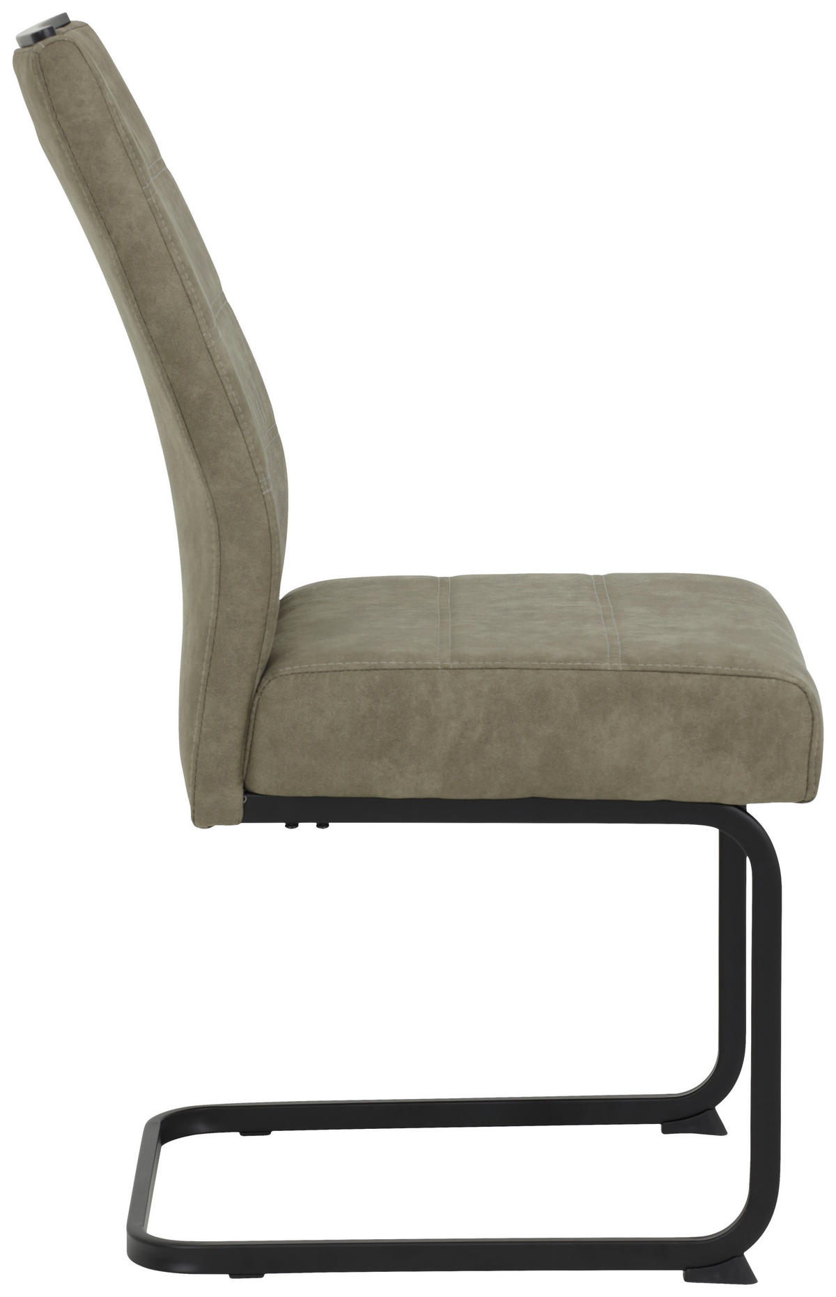 SCHWINGSTUHL  in Eisen Mikrofaser  - Schwarz/Braun, MODERN, Textil/Metall (49/100/61cm) - Boxxx