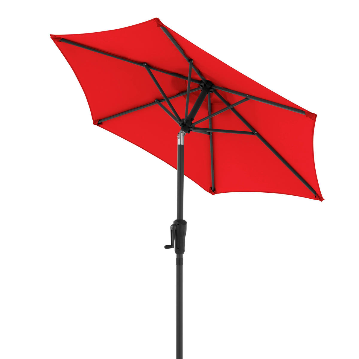 SONNENSCHIRM 180 cm Rot  - Anthrazit/Rot, Basics, Textil/Metall (180/180cm) - Doppler