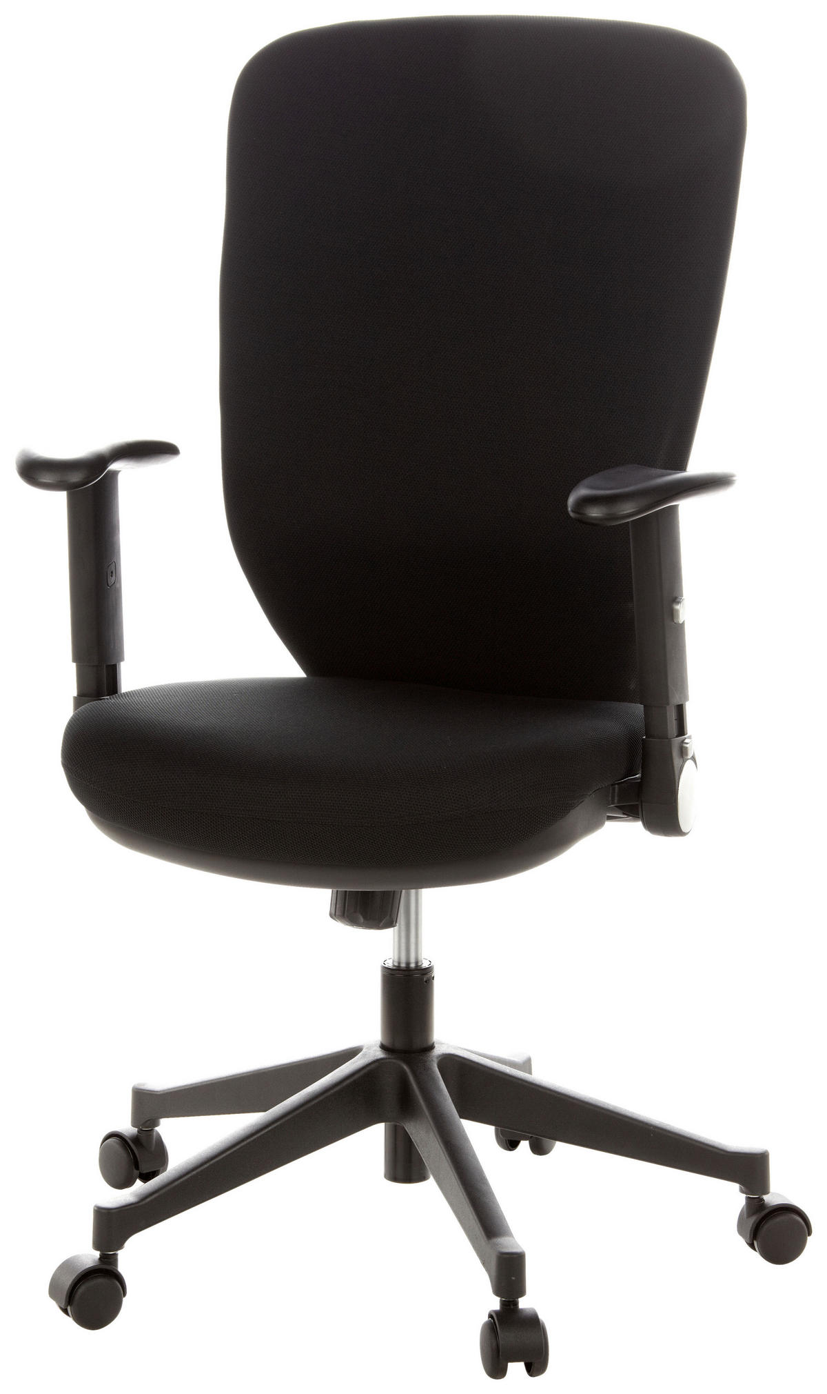 OTOČNÁ ŽIDLE, plochá tkanina, černá - černá, Moderní, kov/textil (58/117/48cm) - MID.YOU