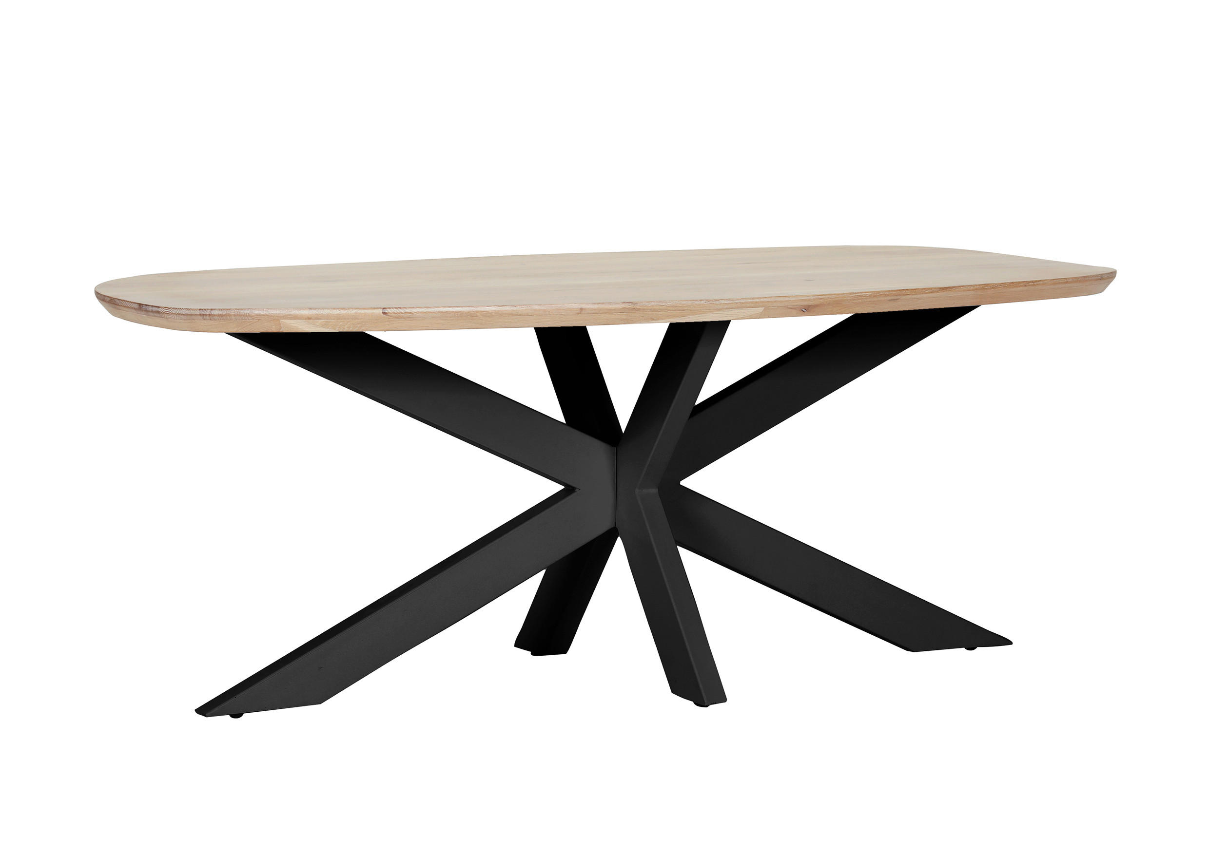 ESSTISCH in Holz 200/100/77 cm  - Eichefarben/Schwarz, MODERN, Holz/Metall (200/100/77cm) - Livetastic