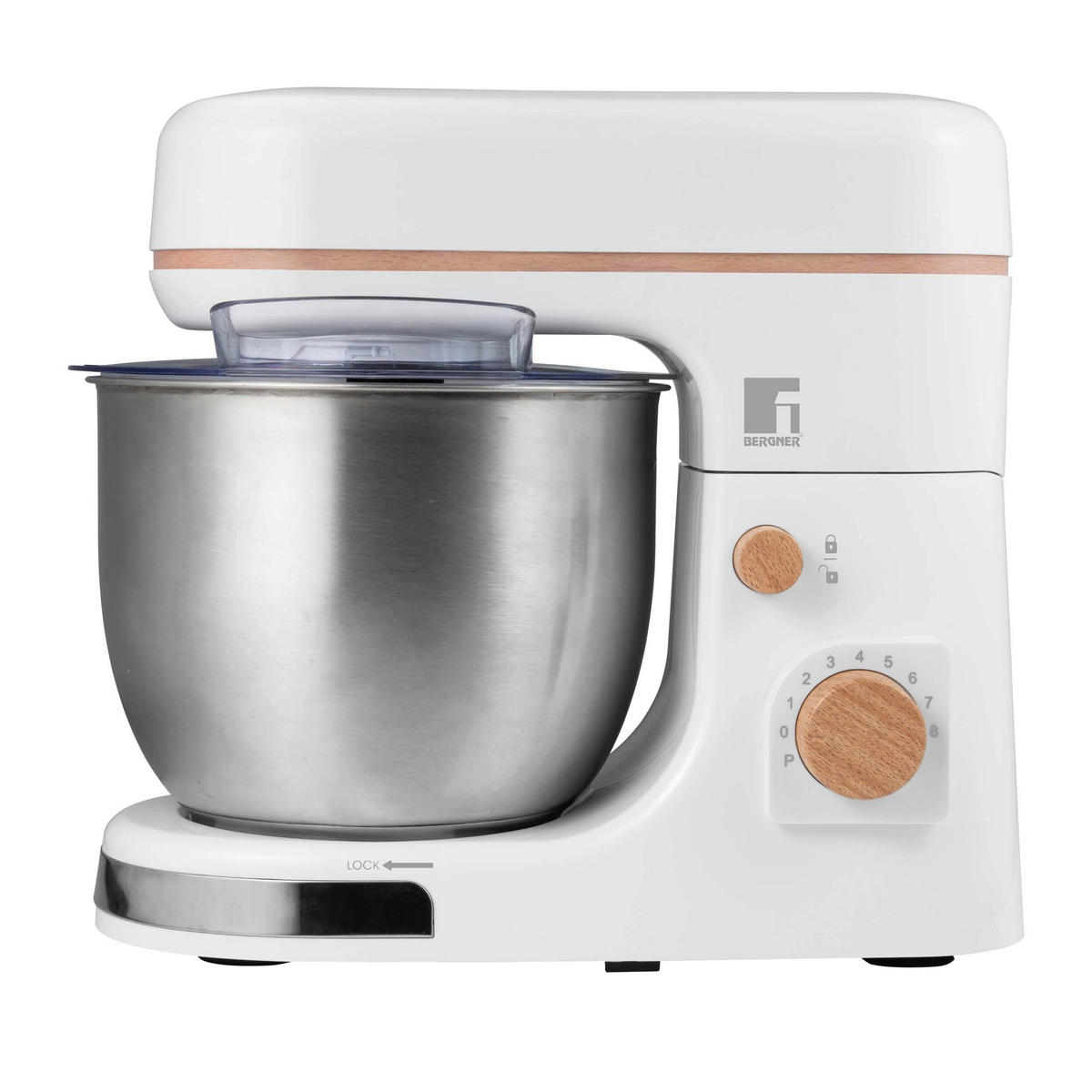 KÜCHENMASCHINE NATURALLY  - Silberfarben/Weiß, Basics, Kunststoff/Metall (38,5/23/34,5cm) - BERGNER