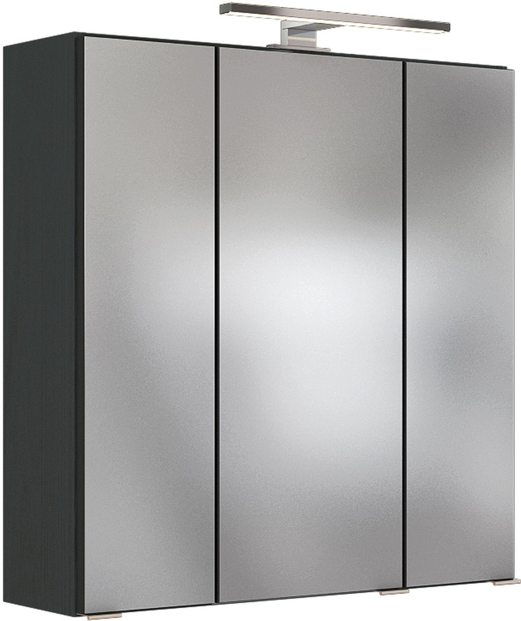 SPIEGELSCHRANK 60/66/20 cm  - Chromfarben/Grau, Design, Glas/Holzwerkstoff (60/66/20cm) - Held