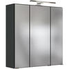 SPIEGELSCHRANK 60/66/20 cm  - Chromfarben/Grau, Design, Glas/Holzwerkstoff (60/66/20cm) - Held