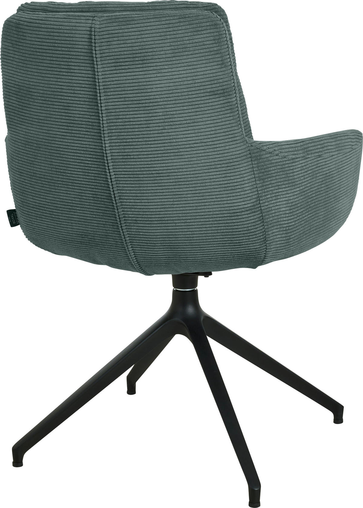 ARMLEHNSTUHL  in Eisen Cord  - Schwarz/Grün, Design, Textil/Metall (63/90/69cm) - Johann Jakob