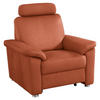 FERNSEHSESSEL in Webstoff Terracotta  - Silberfarben/Terracotta, Konventionell, Textil/Metall (102/91/91-159cm) - Beldomo System