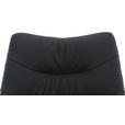 ARMLEHNSTUHL  Sitzfläche 360° drehbar, automatische Rückholfunktion Webstoff Echtleder  - Schwarz, MODERN, Leder/Textil (57/86,5/61,5cm) - Novel