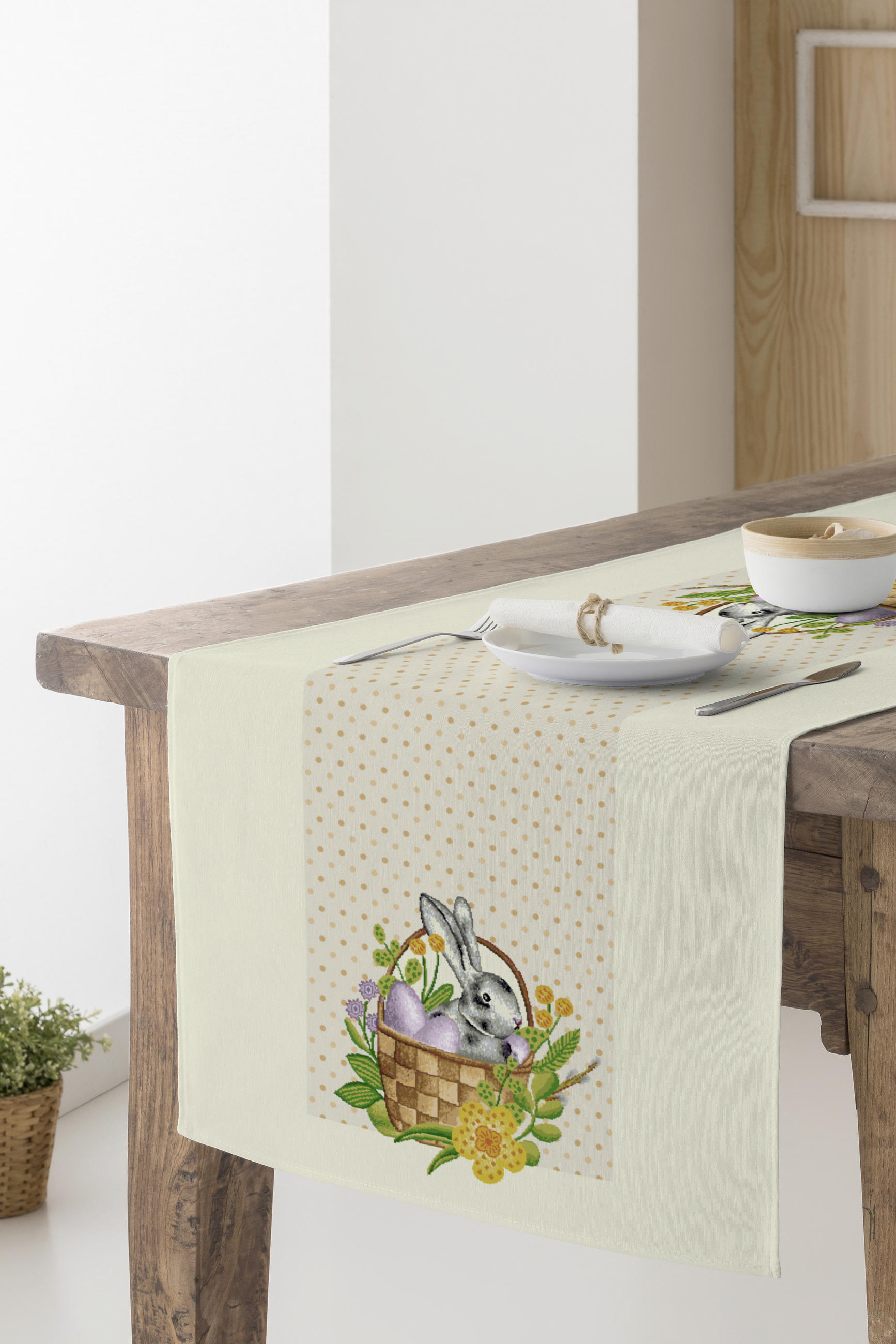 NADSTOLNJAK 40/140 cm   PASTEL NEST  - višebojna, Osnovno, tekstil (40/140cm) - Novel