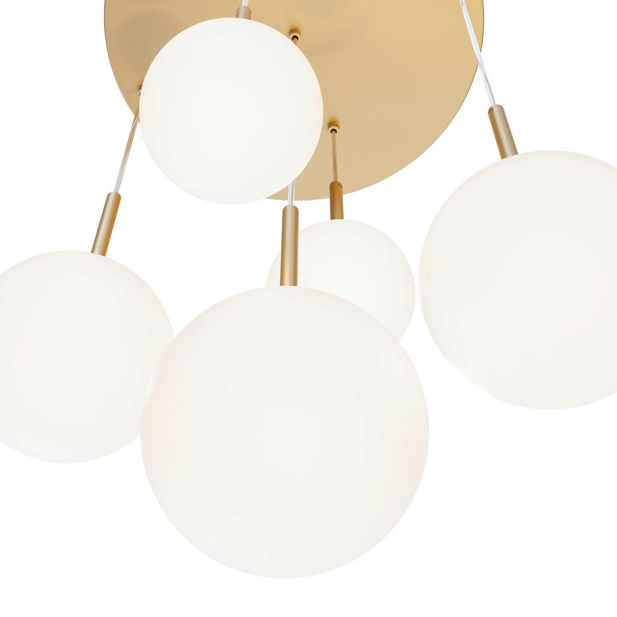 PENDELLEUCHTE 58/180/58 cm  - Goldfarben/Weiß, Trend, Glas/Metall (58/180/58cm) - MAYTONI