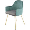 STOL MED ARMSTÖD järn  - grön/grå, Design, metall/trä (53/85/50cm) - Kayoom